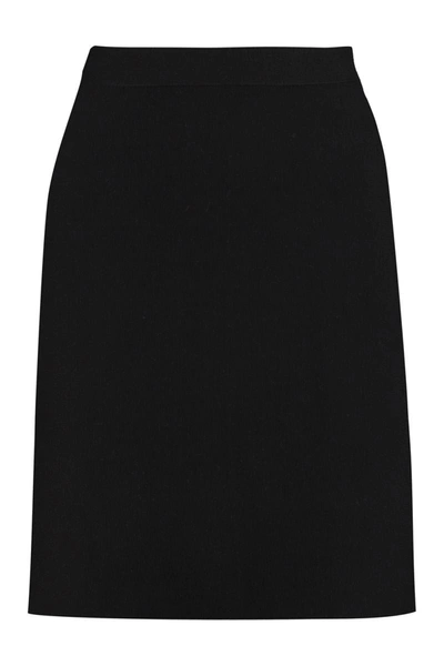 Bottega Veneta Knitted Mini Skirt In Black