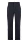 Giorgio Armani Cotton Double-jersey Trousers In Blue