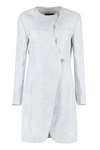 Giorgio Armani Short Coat In Viscose In Grey