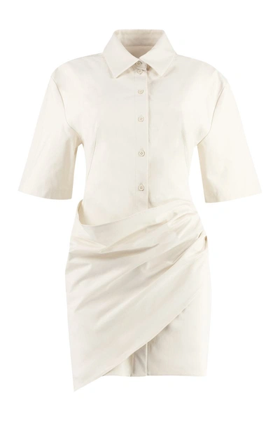 Jacquemus La Robe Camisa Shirt Dress In Panna