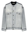 Maison Margiela Four-stitch Frayed Denim Jacket In Blue
