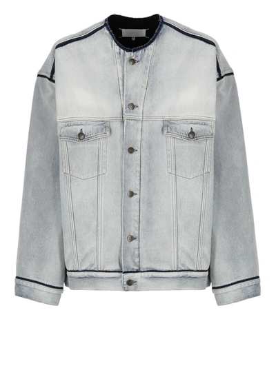 Maison Margiela Denim Jacket With Contrasting Seams In White