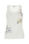 Bottega Veneta Embroidered Cotton Tank Top In White