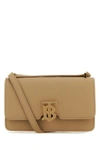 BURBERRY BURBERRY WOMAN BEIGE LEATHER MINI TB CROSSBODY BAG