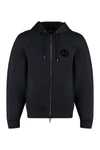 Giorgio Armani Full Zip Hoodie In Blue