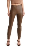 Good American Better Than Faux Leather Leggings In Light Mocha004