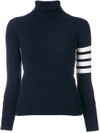 THOM BROWNE STRIPED TURTLENECK SWEATER,FKA117A0001112200827