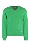 Gucci Logo Embroidery Sweater In Green