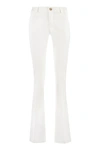 Pt01 Elsa Viscose Flared Trousers In White