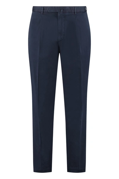 The (alphabet) The (pants) - Cotton Chino Trousers In Blue