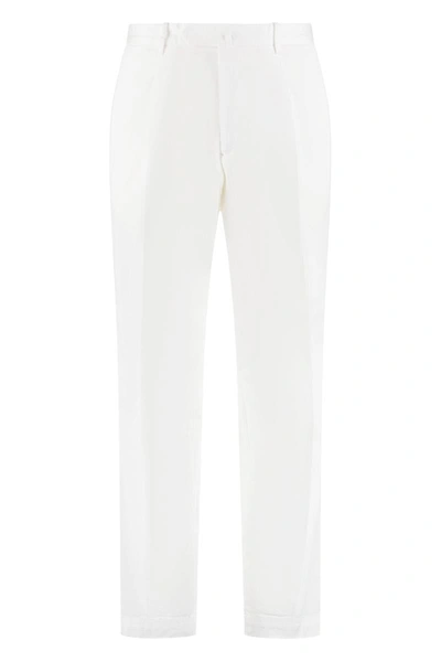 The (alphabet) The (pants) - Cotton Chino Trousers In White