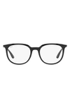 Ray Ban 53mm Square Optical Glasses In Black