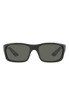 Costa Del Mar Jose Pro 62mm Polarized Oversize Rectangular Sunglasses In Matte Black
