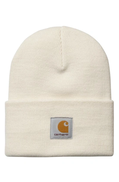 Carhartt Short Acrylic Watch Hat Natural In Neutral