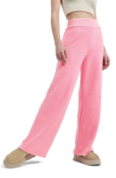 Ugg Terri Cozy Knit Wide Leg Pants In Pink Meadow