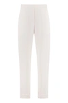 P.a.r.o.s.h High-waist Crêpe Trousers In White
