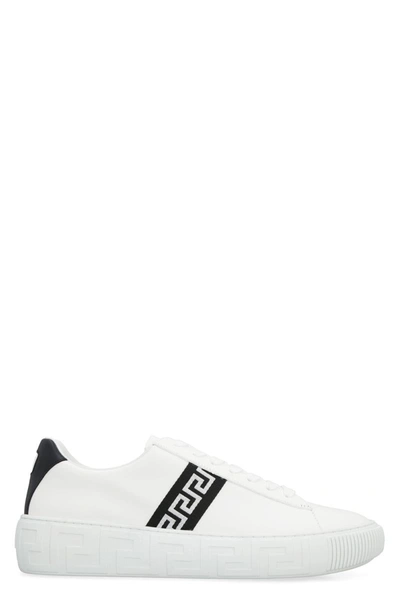 Versace Greca Low-top Sneakers In White