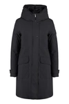 Woolrich Military Technical Fabric Parka With Internal Removable Down Jacket In Black