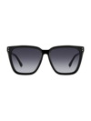 Isabel Marant Sleek Logo Acetate Square Sunglasses In Black