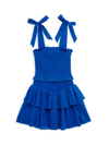 Katiej Nyc Girl's Emerson Dress In Cobalt