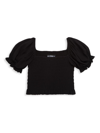 Katiej Nyc Kids' Girl's Marlee Crop Top In Black
