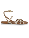 SEE BY CHLOÉ WOMEN'S KADDY SCALLOPED LEATHER SANDALS