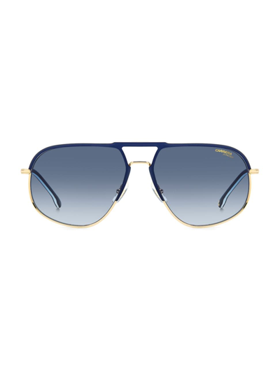 Carrera Men's 60mm Stainless Steel Pilot Sunglasses In Blue Gold Blue