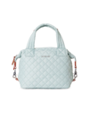 Mz Wallace Women's Small Sutton Deluxe Shoulder Bag In Silver Blue