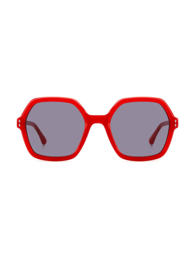 Isabel Marant Women's Im 0152/s Geometric Sunglasses In Red