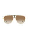 Carrera Men's 62mm Stainless Steel Navigator Sunglasses In Gold Brown