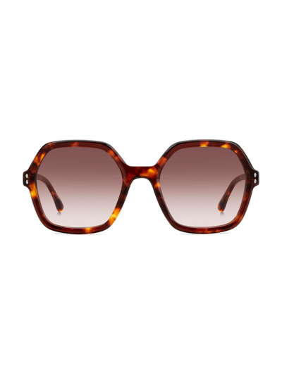 Isabel Marant Women's Im 0152/s Geometric Sunglasses In Havana