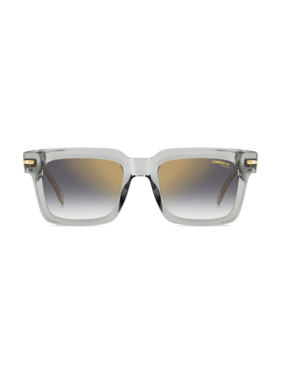 Carrera Men's 52mm Square Sunglasses In Transparent Grey Mirror