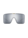 Carrera Men's Flaglab 99mm Shield Sunglasses In White Silver Mirror
