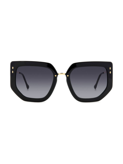 Isabel Marant Gradient Mixed-media Butterfly Sunglasses In Black/gray Gradient
