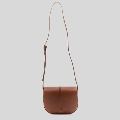 Apc A.p.c. Noisette Leather Betty Bag In Brown