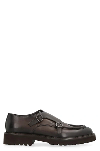 Doucal's Leather Monk-strap In Brown