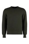 Drumohr Cotton Long Sleeve Sweater In Green