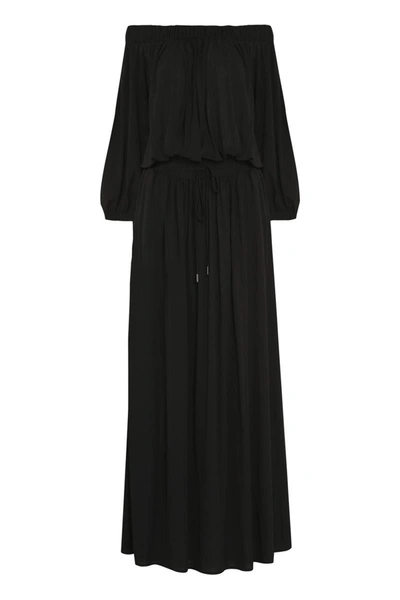 Max Mara Ghiglia Stretch Viscose Dress In Black