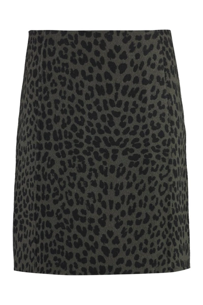 P.a.r.o.s.h Wool Mini Skirt In Animalier