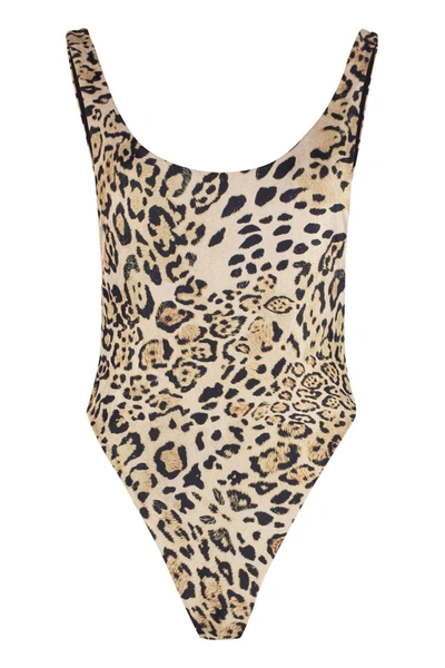 Reina Olga Funky One-piece Swimsuit In Brown