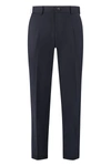 The (alphabet) Pleated Tailored Trousers In Blue