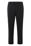 The (alphabet) Front-crease Tailored Trousers In Black