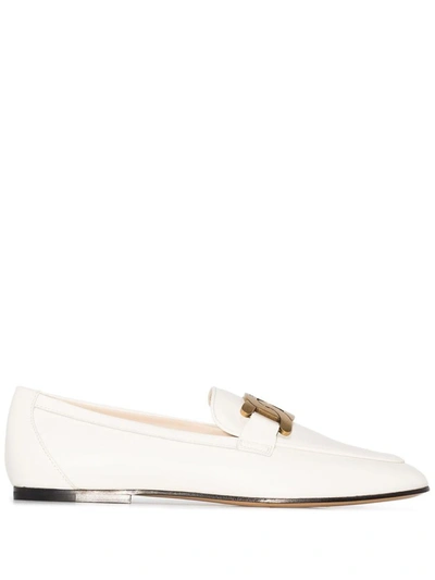 Tod's Mocassino Kate In Pelle Bianco Xxw79a0dd00midb001 In White