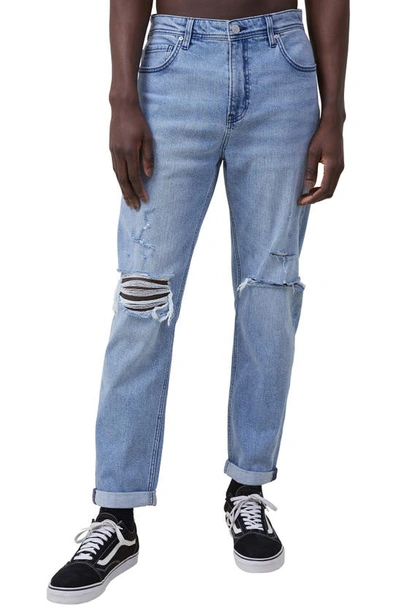 COTTON ON COTTON ON RIPPED KNEE RELAXED TAPERED JEANS