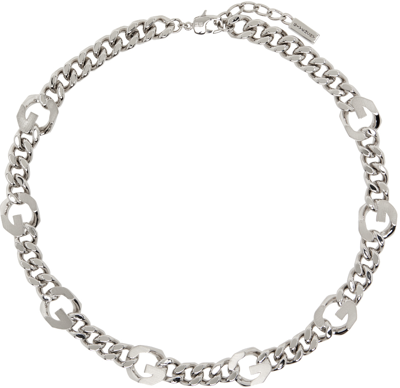 GIVENCHY SILVER G CHAIN NECKLACE