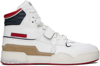 ISABEL MARANT WHITE & NAVY ALSEEH HIGH SNEAKERS