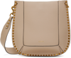 Isabel Marant Women's Oskan Leather Studded Shoulder Bag In Taupe