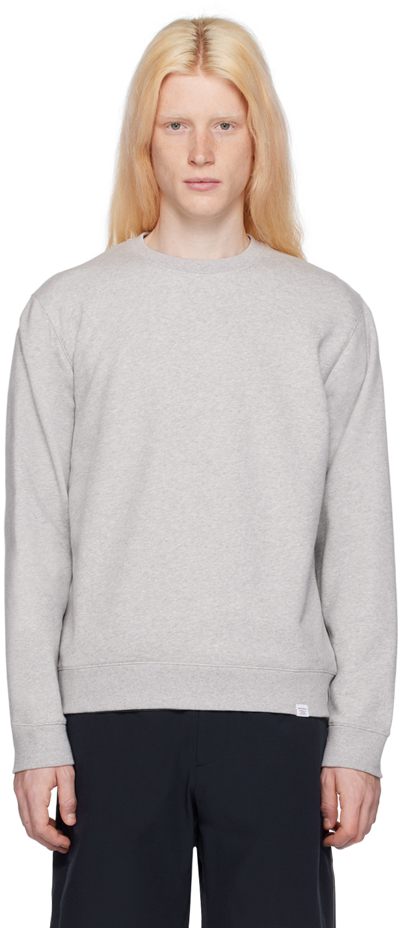 Norse Projects Gray Vagn Sweatshirt In 1026 Light Grey Mela