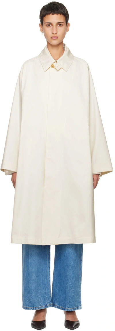 The Row White Tavisha Coat In Bone