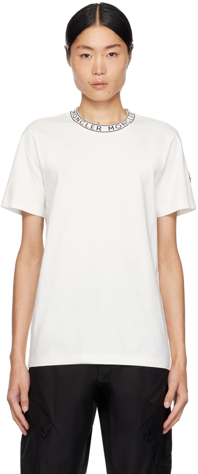 MONCLER WHITE CREWNECK T-SHIRT